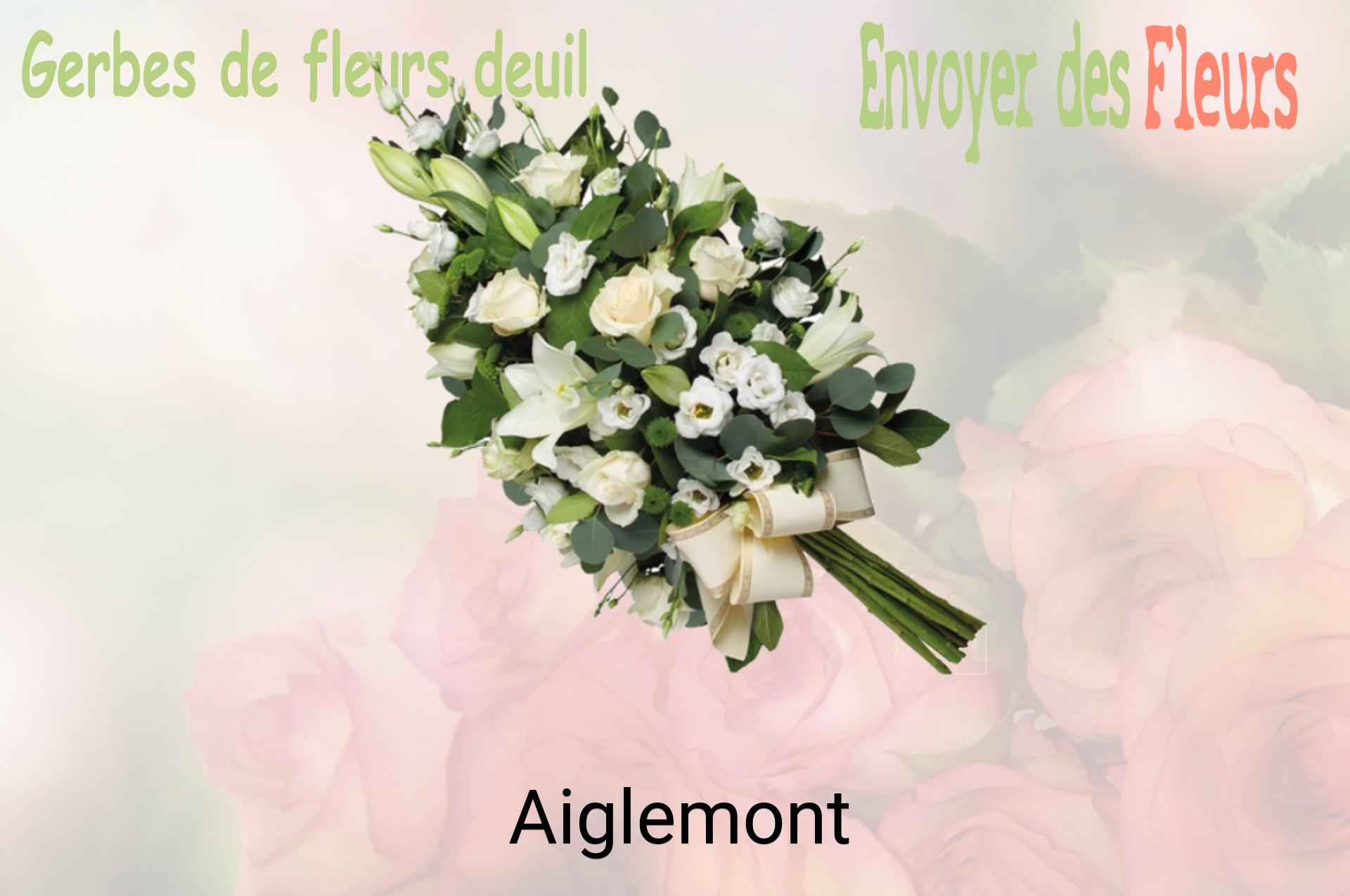 Gerbe de fleurs de deuil livrée à Aiglemont
